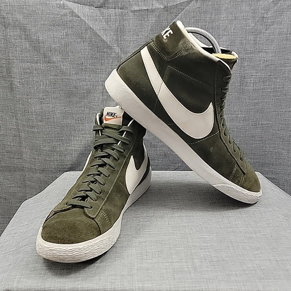 Nike Blazer Mid Premium 2016 green Suede Sneaker Men's SZ 12 429988-303 - Picture 1 of 13